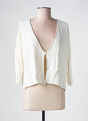 Gilet manches longues blanc LA FEE MARABOUTEE pour femme seconde vue