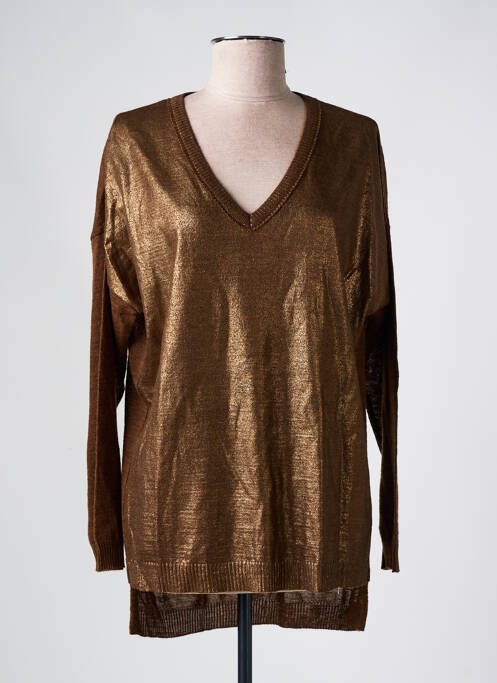 Pull marron LA FEE MARABOUTEE pour femme