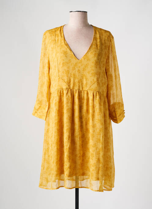 Robe mi-longue jaune GRACE & MILA pour femme