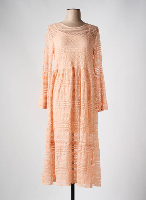 Robe mi-longue rose ANNA pour femme