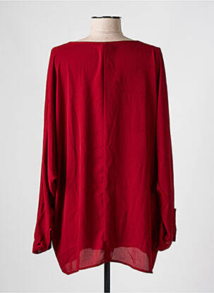 Tunique manches longues tissage crêpe rouge IMPERIAL femme