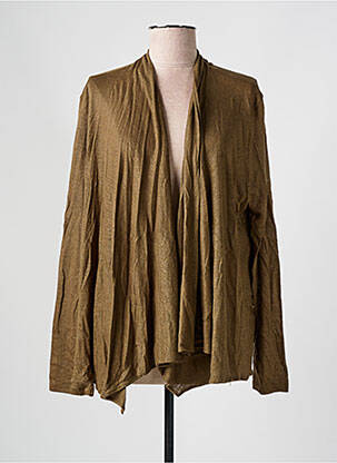 Gilet manches longues col v vert LA FEE MARABOUTEE femme