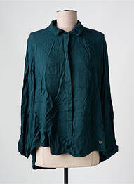 Chemisier tissage crêpe manches longues vert PLEASE femme