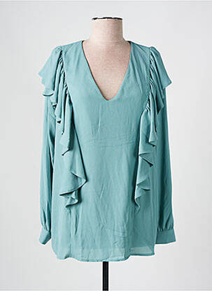 Blouse poignets boutonnés avec fente manches longues vert IMPERIAL femme