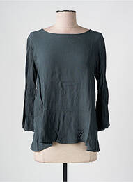 Blouse fermeture boutonnée au dos manches 3/4 gris LA FEE MARABOUTEE femme