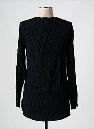 Blouse col rond manches longues noir SEE U SOON femme