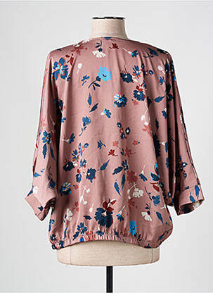 Blouse imprimé fleurs manches 3/4 rose PLEASE femme