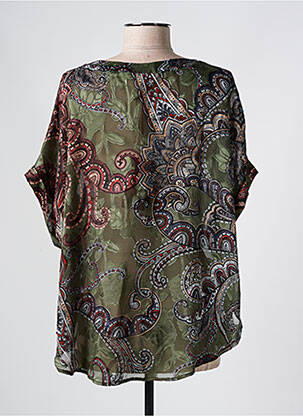 Blouse légère et transparente manches courtes vert IMPERIAL femme