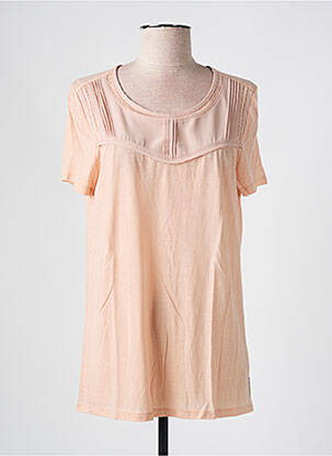 T-shirt stretch manches courtes rose MAISON SCOTCH femme