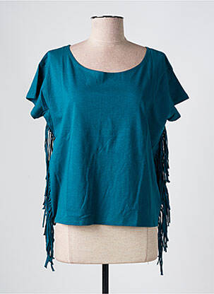 T-shirt stretch manches courtes bleu MA(E)VY femme