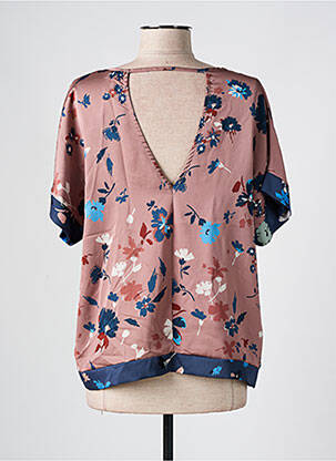 Blouse imprimé fleurs manches courtes rose PLEASE femme