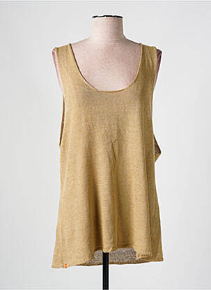 Pull coupe droite sans manche beige MA(E)VY femme