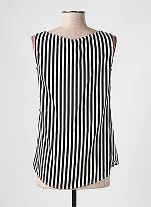 Top coupe fluide sans manche noir IMPERIAL femme