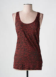 Débardeur stretch sans manche marron MAISON SCOTCH femme