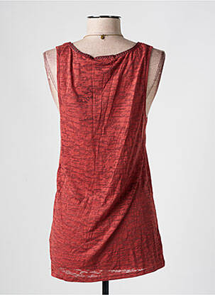 Débardeur stretch sans manche orange MAISON SCOTCH femme