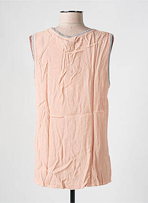 Top tissage crêpe sans manche rose PLEASE femme
