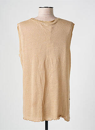 Débardeur coupe droite sans manche beige LA FEE MARABOUTEE femme