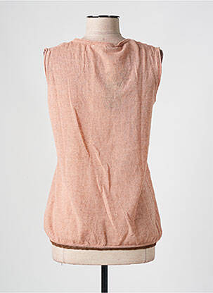 Pull col v sans manche rose LA FEE MARABOUTEE femme