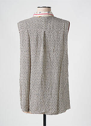 Chemisier imprimé fantaisie sans manche beige SCOTCH & SODA femme