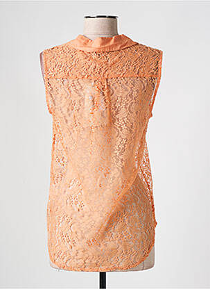 Chemisier coupe cintrée sans manche orange LA FEE MARABOUTEE femme