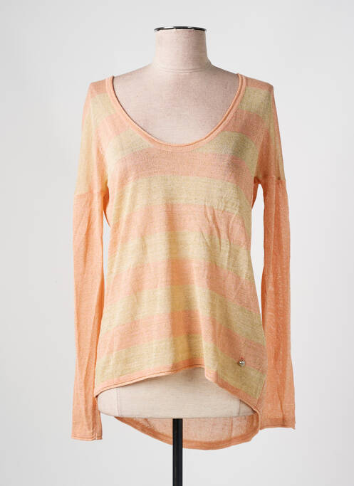 Pull tunique stretch manches longues orange GAUDI femme