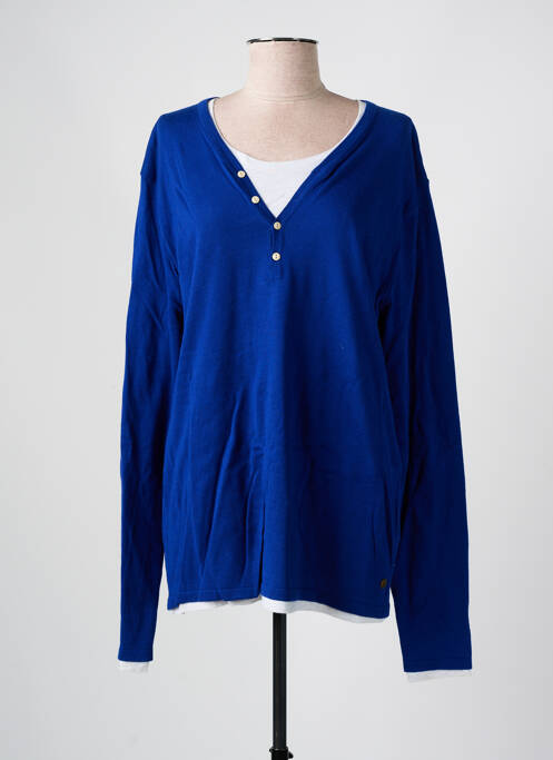 Pull coupe cintrée manches longues bleu SCOTCH & SODA femme