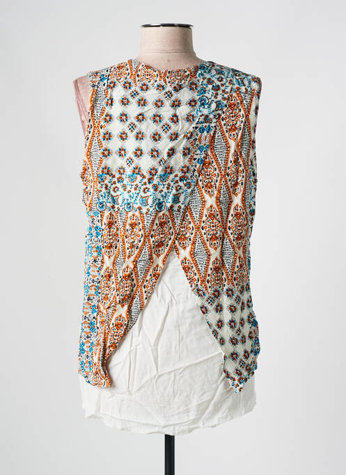 Tunique sans manche orange LA FEE MARABOUTEE pour femme