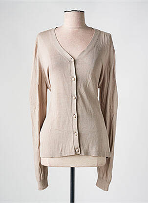 Gilet manches longues coupe cintrée marron LA FEE MARABOUTEE femme