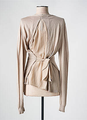 Gilet manches longues coupe cintrée marron LA FEE MARABOUTEE femme