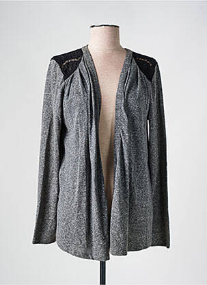 Gilet manches longues manches longues gris LA FEE MARABOUTEE femme