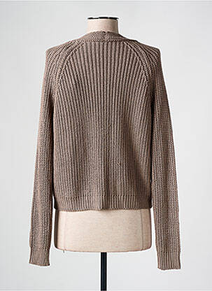 Gilet manches longues coupe cintrée marron LA FEE MARABOUTEE femme