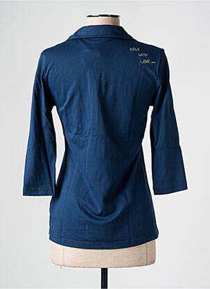 Polo stretch manches 3/4 bleu GIRLS GOLF femme