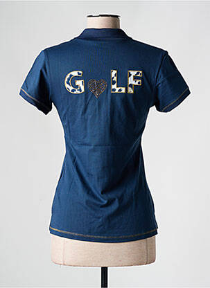 Polo broderie manches courtes bleu GIRLS GOLF femme