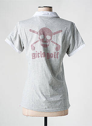 Polo broderie manches courtes gris GIRLS GOLF femme