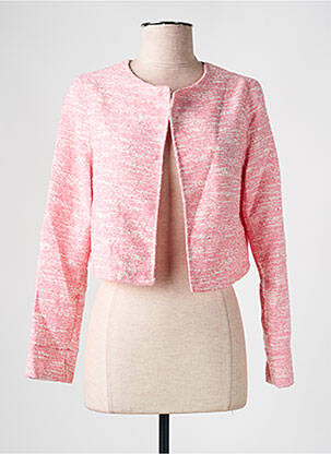 Veste casual col rond rose LA FEE MARABOUTEE femme