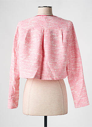 Veste casual col rond rose LA FEE MARABOUTEE femme