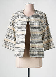 Veste casual col rond beige ESE O ESE femme