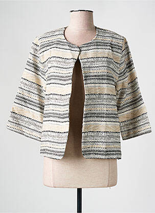 Veste casual col rond beige ESE O ESE femme