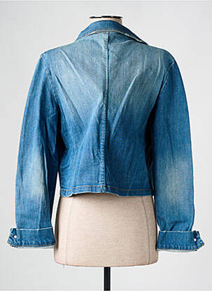 Veste casual col chemisier bleu LA FEE MARABOUTEE femme