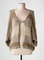 Gilet manches longues marron LA FEE MARABOUTEE pour femme seconde vue