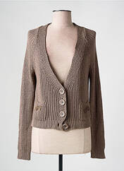 Gilet manches longues marron LA FEE MARABOUTEE pour femme seconde vue