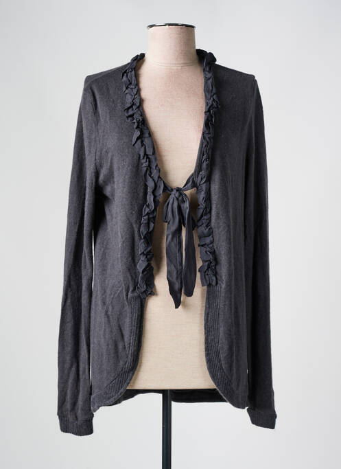 Gilet manches longues coupe cintrée gris LA FEE MARABOUTEE femme