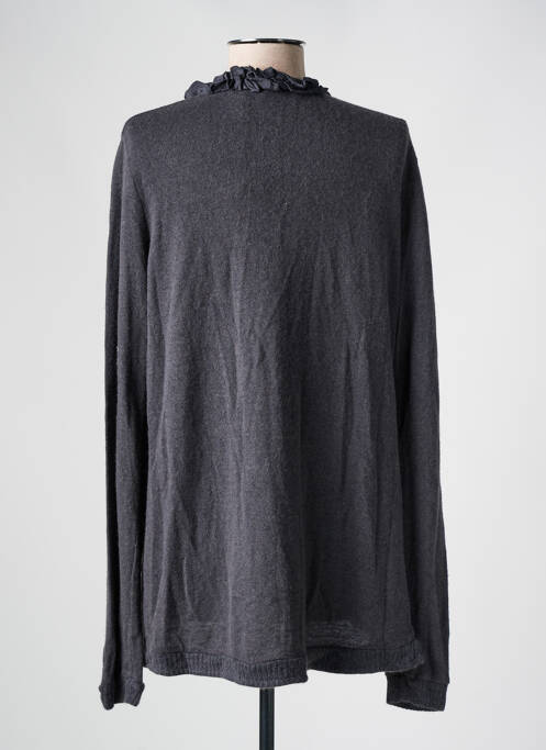 Gilet manches longues coupe cintrée gris LA FEE MARABOUTEE femme