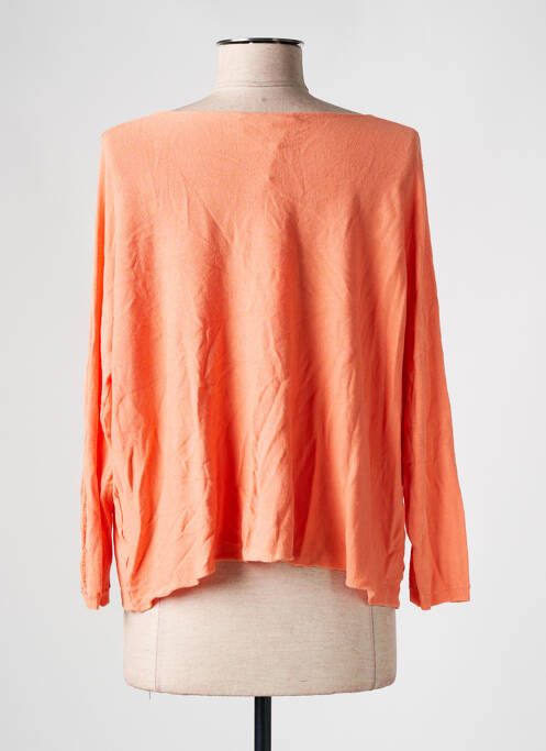 Gilet manches longues fermeture boutonnée sur le devant orange LA FEE MARABOUTEE femme