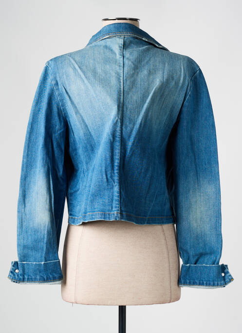 Veste casual col chemisier bleu LA FEE MARABOUTEE femme