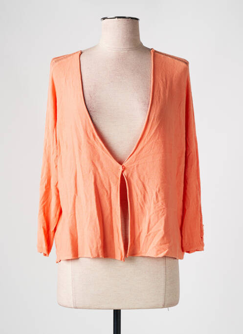 Gilet manches longues orange LA FEE MARABOUTEE pour femme