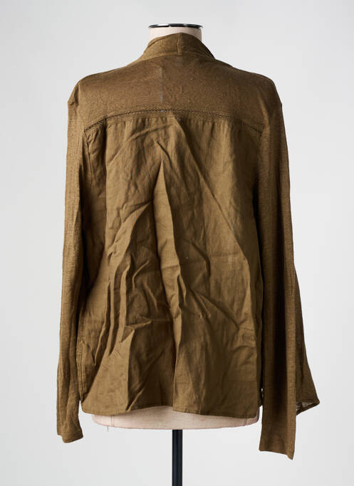 Gilet manches longues vert LA FEE MARABOUTEE femme