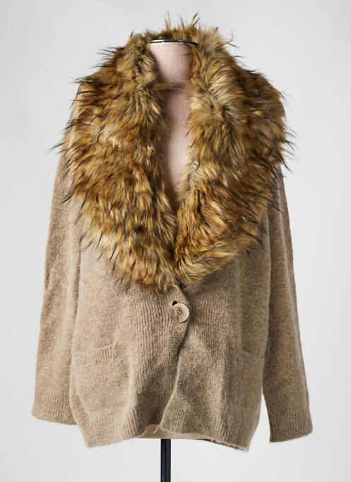 Veste casual marron LA FEE MARABOUTEE pour femme