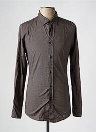 Chemise manches longues imprimé fantaisie marron IMPERIAL homme