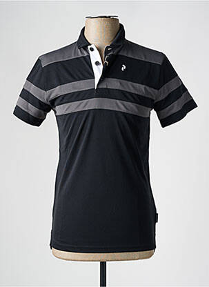 Polo imprimé rayures manches courtes noir PEAK PERFORMANCE homme